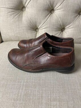 EUC Merrell Women's Tetra Fling Brown Leather Saddle Shoes Size 6
